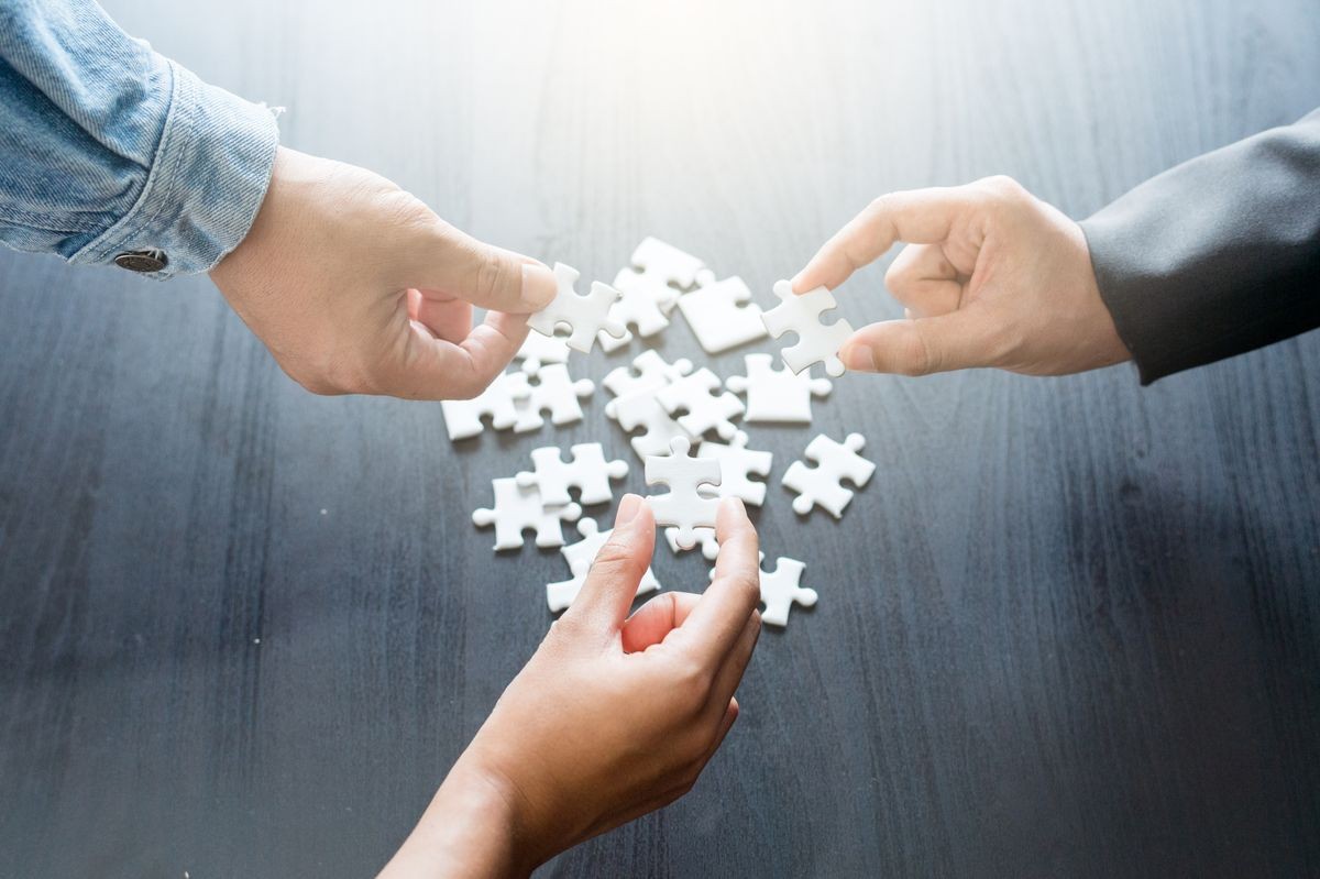 The puzzle leads to the path of success. The puzzle leads to the path of success.